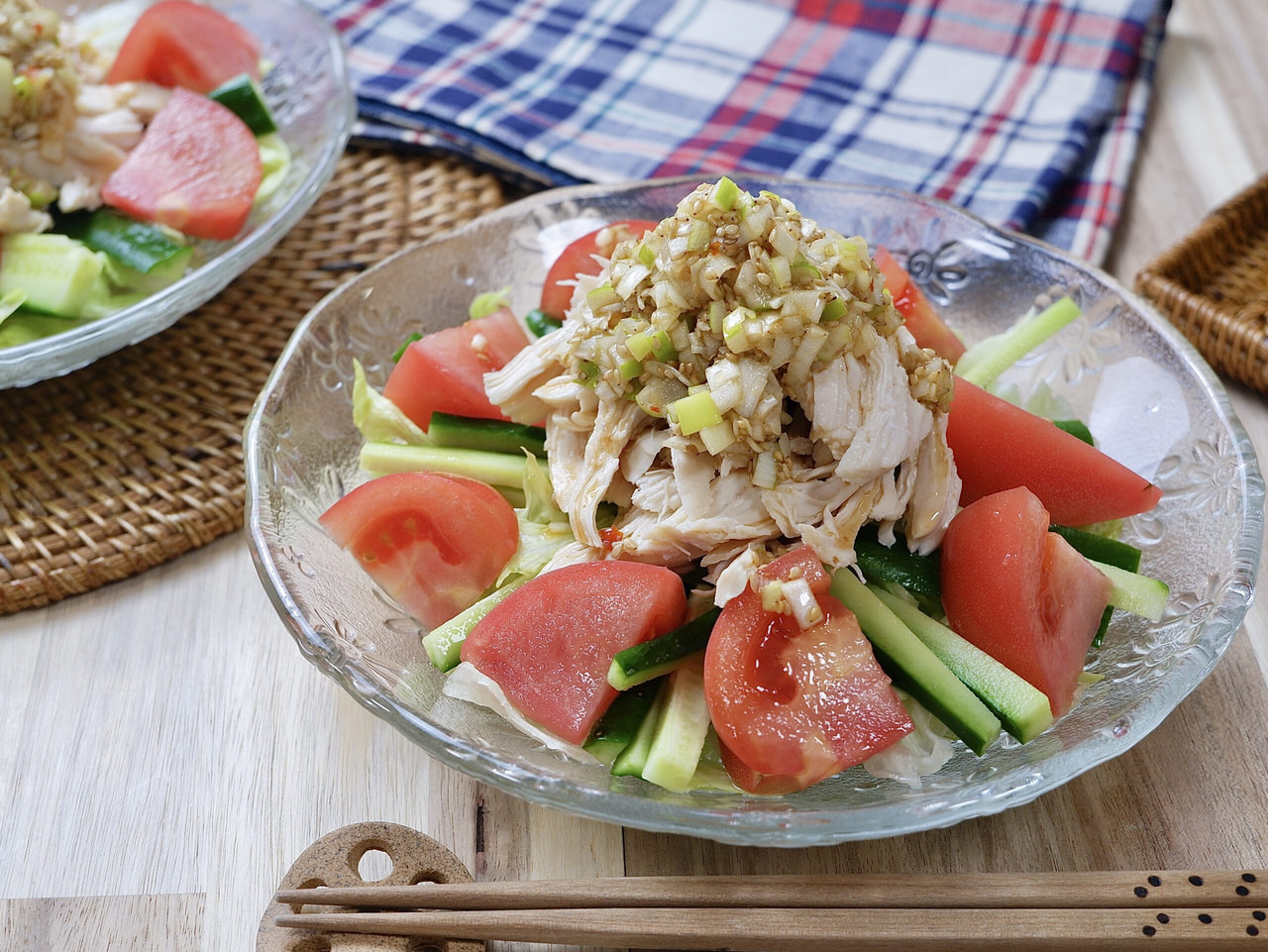 よだれ鶏と生野菜