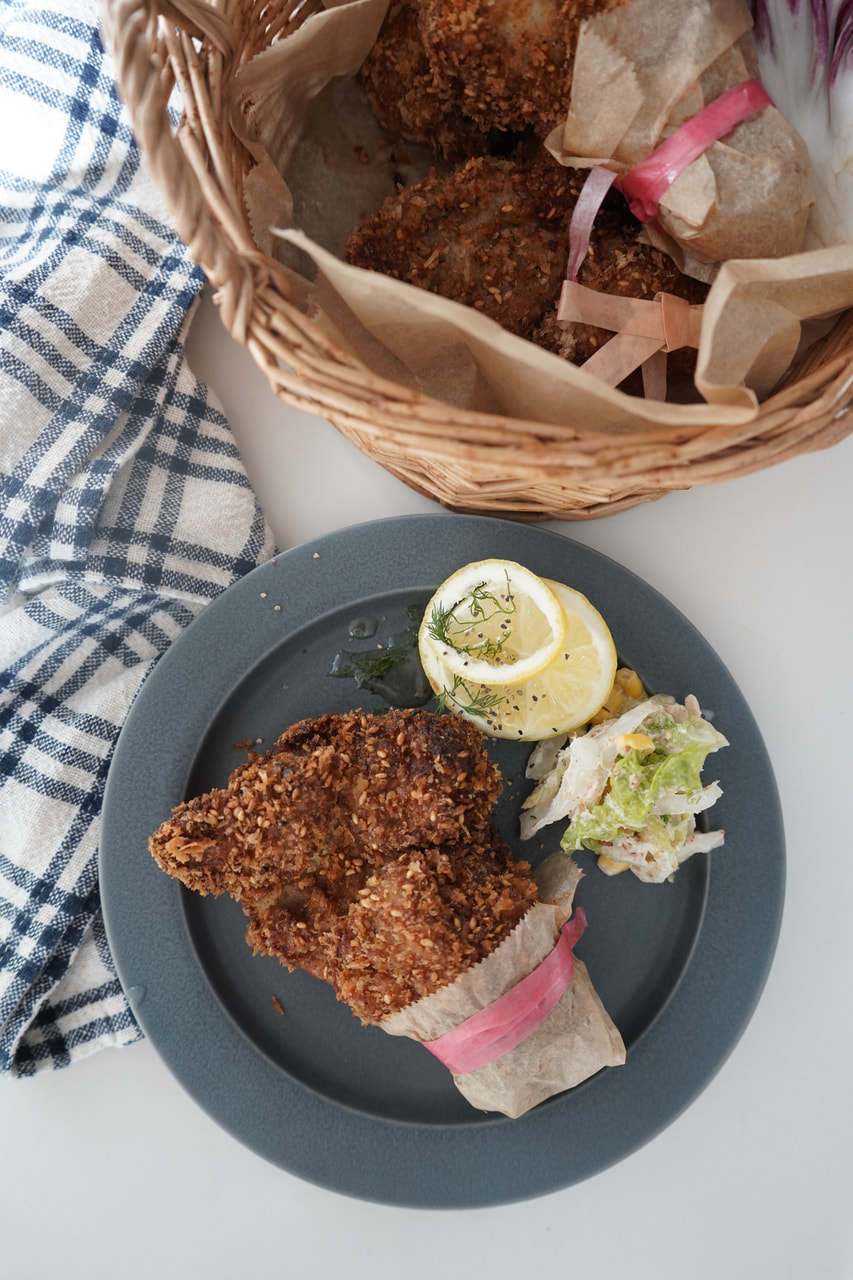 ごま入りフライドチキン