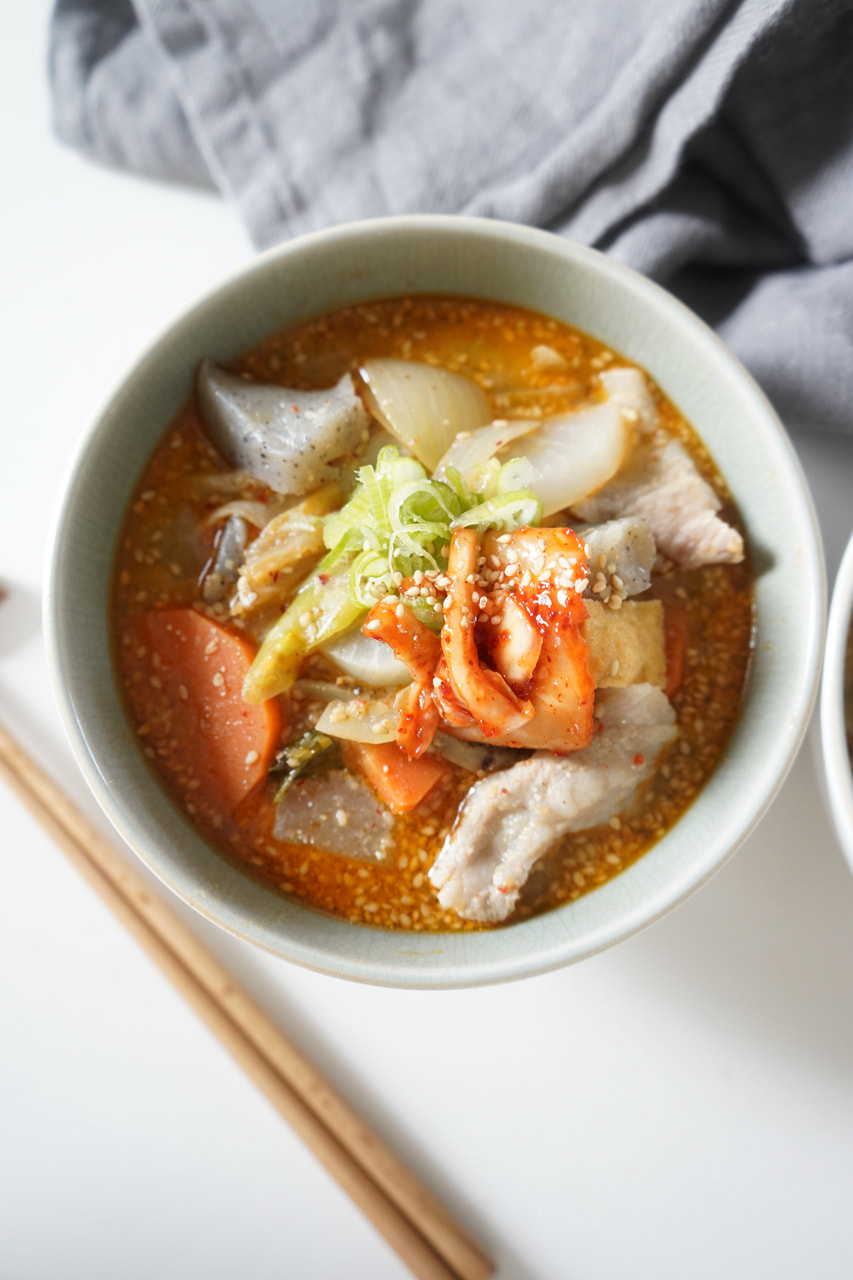 具沢山ごまキムチ豚汁