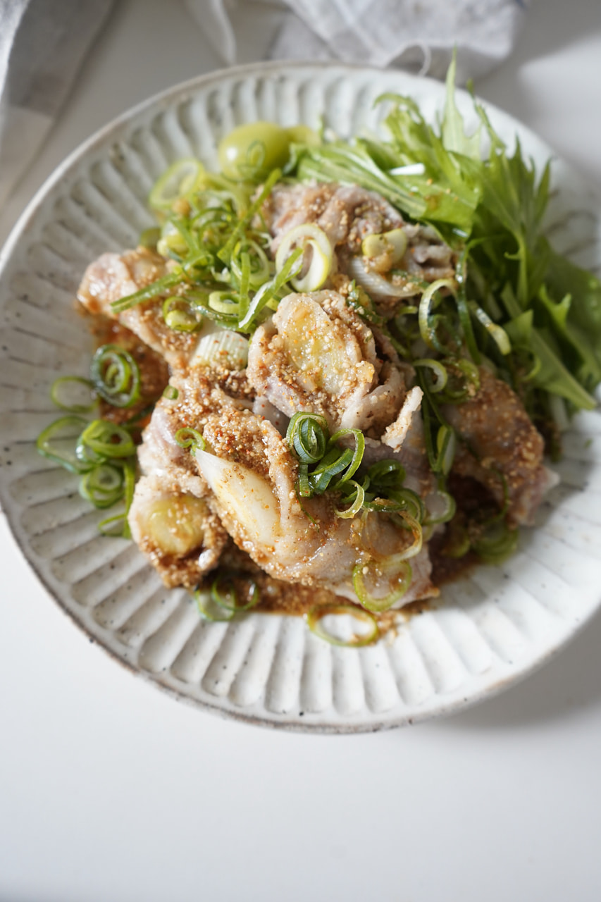 長ねぎとごまの肉巻き