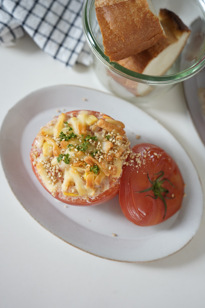 まるごとトマトのツナグラタン