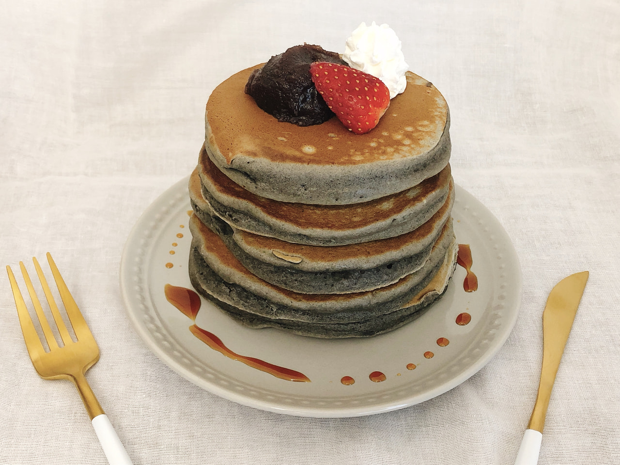 黒ごまパンケーキ | 特選ごまレシピ | カタギ食品